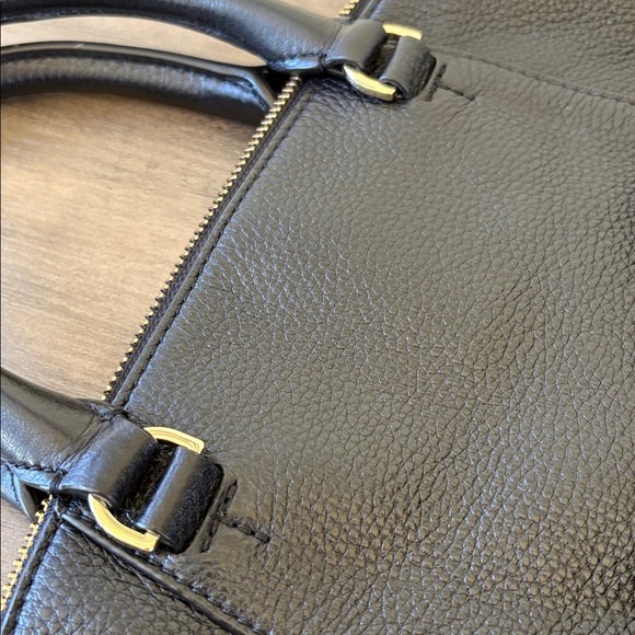 Tory Burch Bombe T Satchel handbag in black leather - Picture 12 of 13